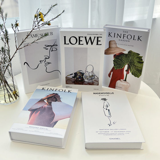 ins Style Simple Fake Book Decoration Book Creative Modern English Simulation Book Fashion Magazine Photography Prop Book Model