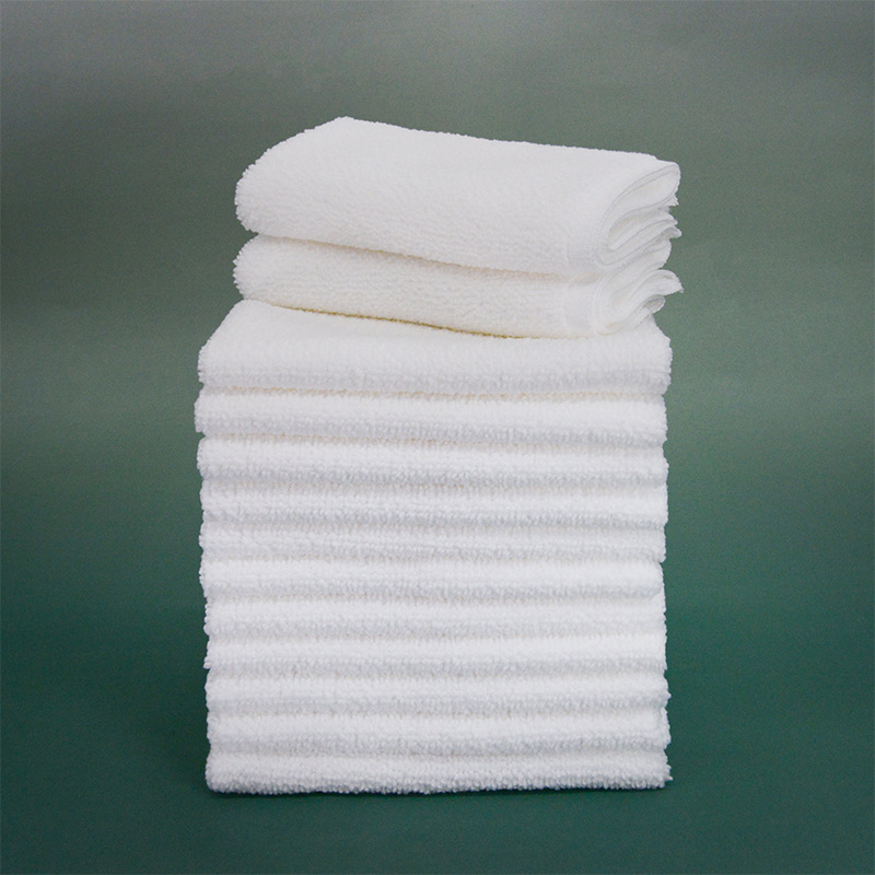 Hotel Catering Ktv Special Lock Edge Thickeneded White Square Towel Wet Wipes Small Square Towel Absorbent Small Towel Disposable Rag