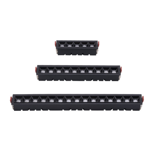 Embedded square linear lights, office grille spotlights, wall-washing spotlights, home villa long strip lighting without main lights