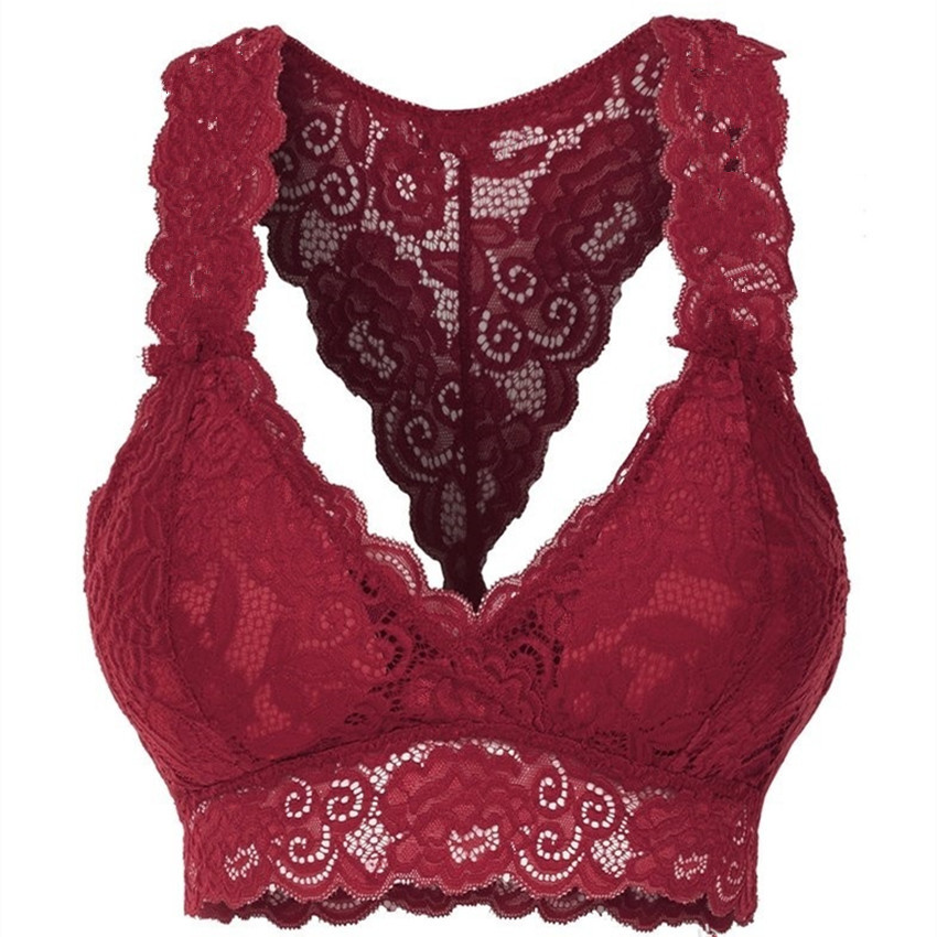 Europa y América transfronteriza nueva sexy de tres puntos en forma de melocotón sexy sujetador hueco de encaje completo multi-color multi-tamaño de la ropa interior