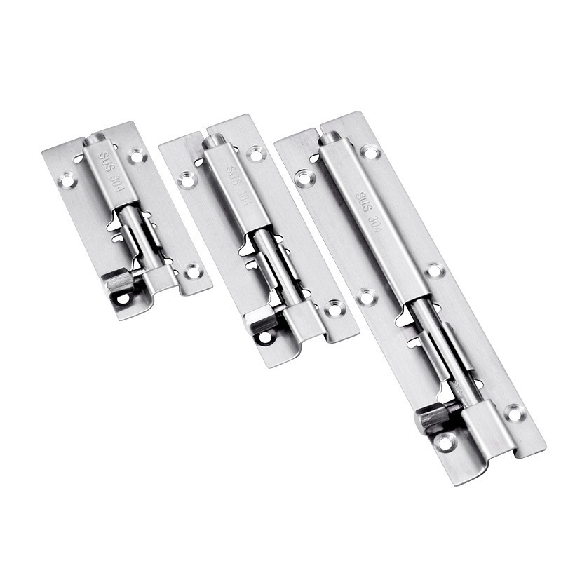 Stainless Steel Latch Bolt for Anti-Theft Doors, Wooden Doors and Windows, Surface-Mounted Latch Lock, Bathroom Latch Door Buckle, Door Lock Buckle