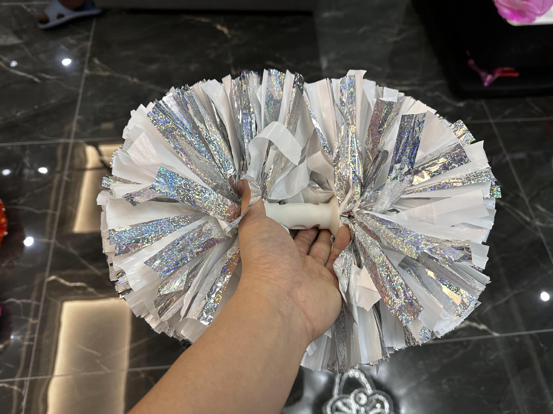 Láser brillante competencia profesional manejar porristas danza Bola de flores de mano deportes coloridos apoyos de pelota