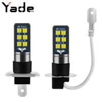 Автомобильная светодиодная противотуманная фара H1 H3 3030 12SMD светодиодная передняя противотуманная фара дальнего света
