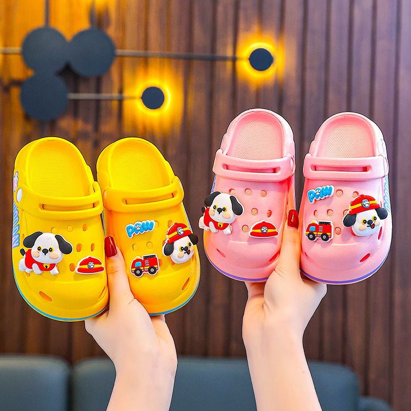 2024 verano EVA slip-on zapatillas para niños y niñas de dibujos animados infantil agujero zapatos zapatillas para niños