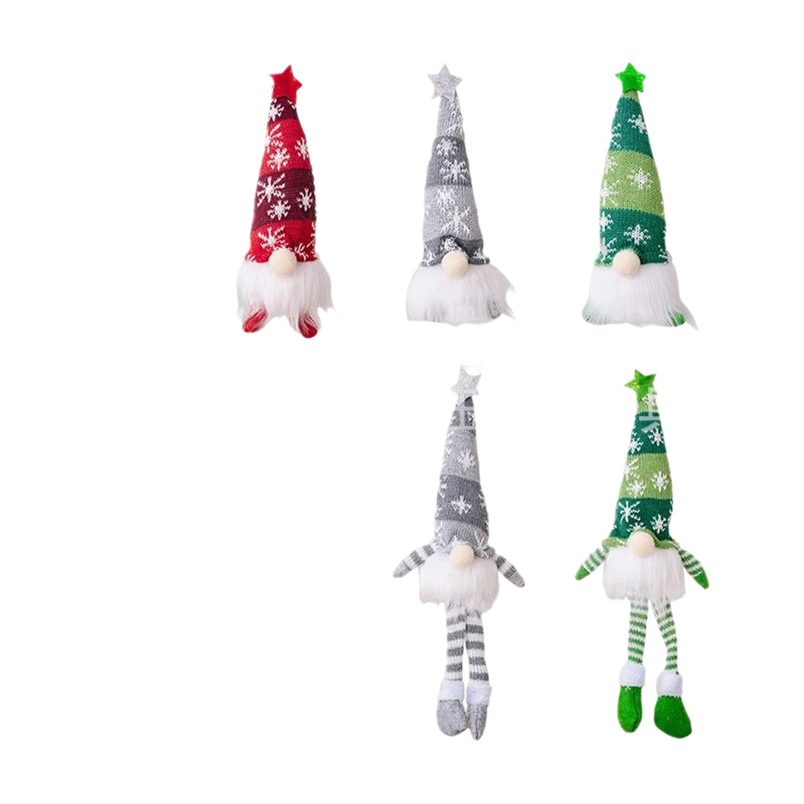 Personalizado Navidad sin rostro muñeca de punto sombrero luminoso bosque viejo adorno lindo Rudolph adorno