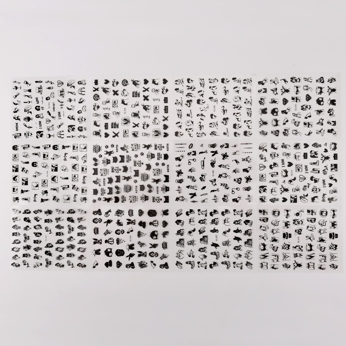 G39 네일아트 스티커 1세트 (12매)