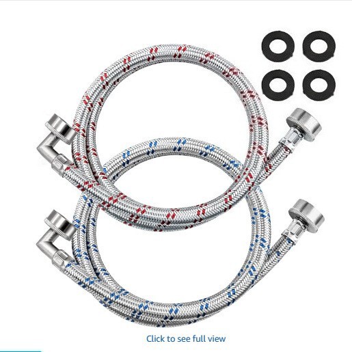 Amazon European and American North American Washing Machine Hose Outer Tooth Thread Stainless Steel Woven Tube Washing Machine Tube suit Amazon European and American North American Washing Machine Hose Outer Tooth Thread Stainless Steel Woven Tube Washing Machine Tube suit