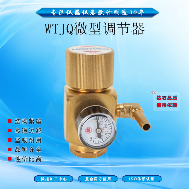 徐州鸿业WTJQ微型调节器小型减压阀氧气氦气氩气色谱实验仪器