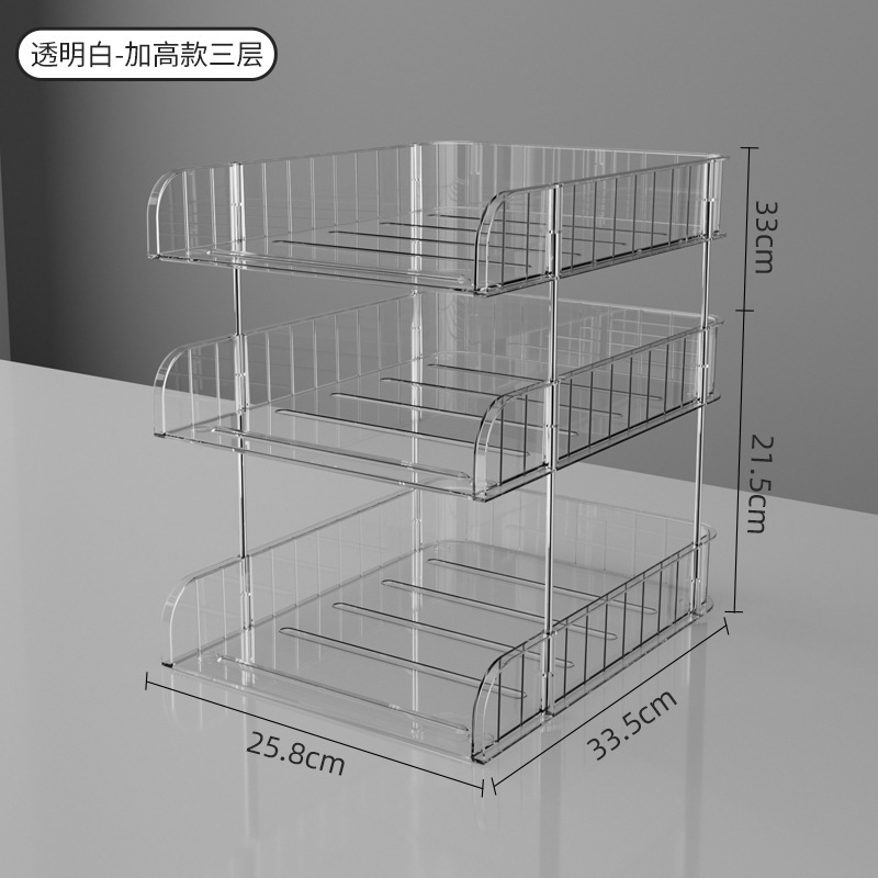 gabinete de escritorio archivos de almacenamiento de escritorio papelería de oficina A4 papel perezoso transparente estante de archivos visuales
