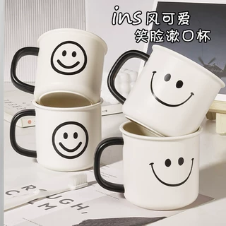ins风漱口杯子笑脸杯牙刷杯洗漱杯家用简约情侣漱口杯刷牙杯子