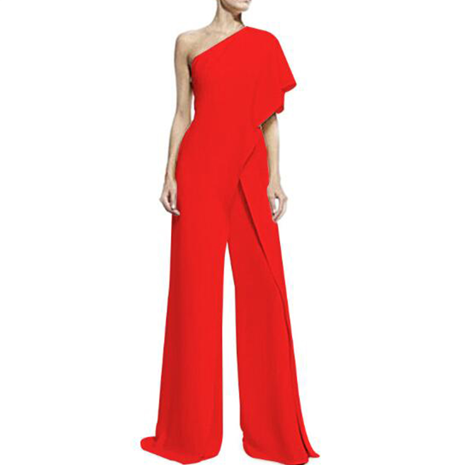 Women's Daily Sexy Solid Color Full Length Ruffles Casual Pants Jumpsuits display picture 20