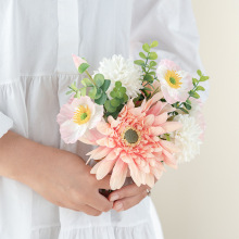 小花束手捧花假花花摆设花艺摆件装饰花仿生花绢花玫瑰花插花