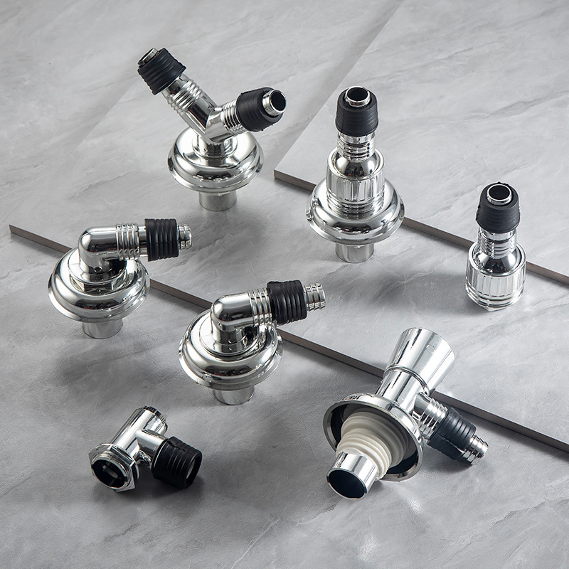 Lavadora Desagüe de piso de la tubería de drenaje de tres vías especial desodorante anti-desbordamiento baño cubierta cerrada Desagüe de piso