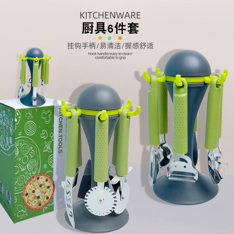 cross-border kitchen tools suit pizza tools 6-piece set baking tool household peeler bottle opener kitchen supplies