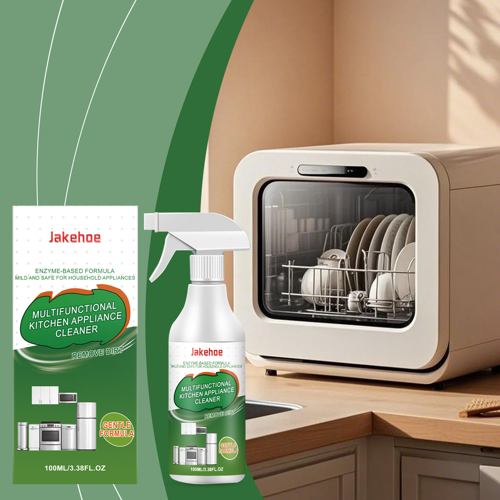 JAKEHOE limpiador de electrodomésticos de cocina limpia suavemente las manchas de aceite, la suciedad limpia los electrodomésticos de cocina, limpiador de brillo