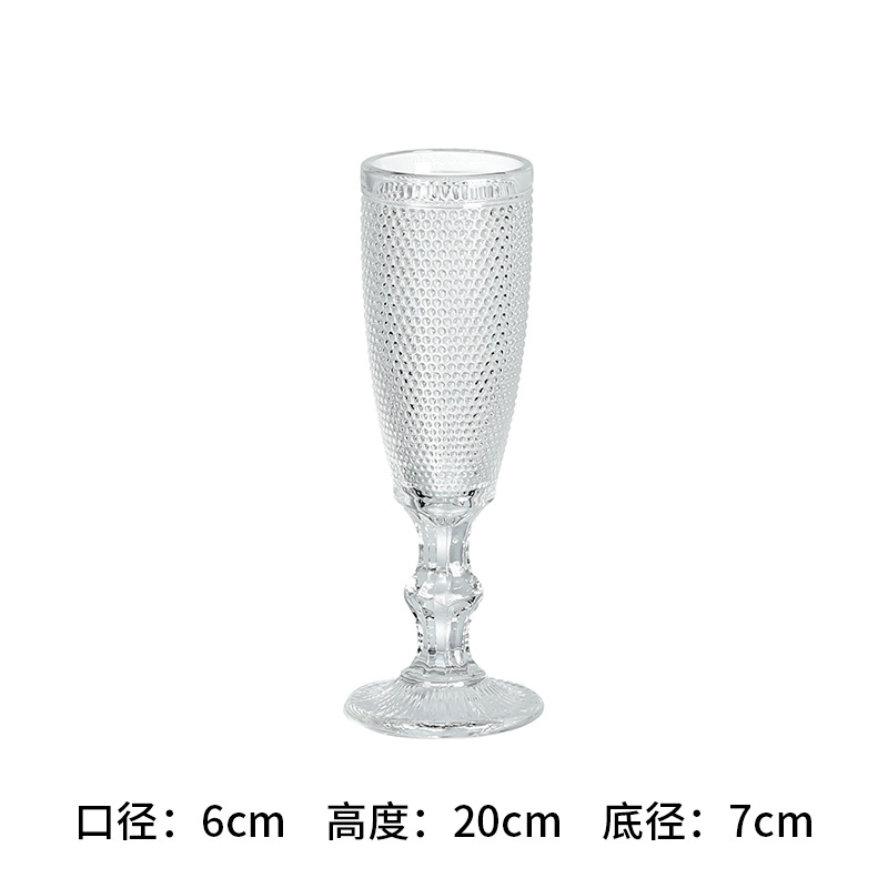 Serie de punto de grano directo de fábrica color original copa de champán vaso de cerveza copa de cóctel copa de vino copa de jugo de vidrio