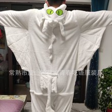 速卖通外贸厂家批发黑龙卡通无牙仔动物连体睡衣法兰绒男女家居服