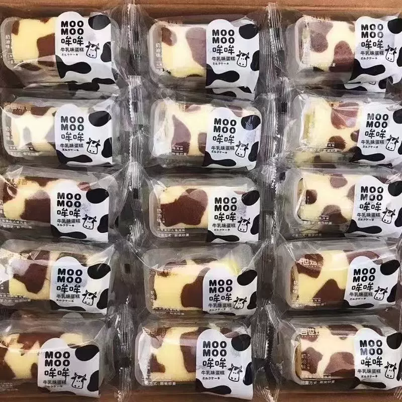 工厂直销哞哞蛋糕代餐面包夹心健康早餐学生零品食网红糕点整箱