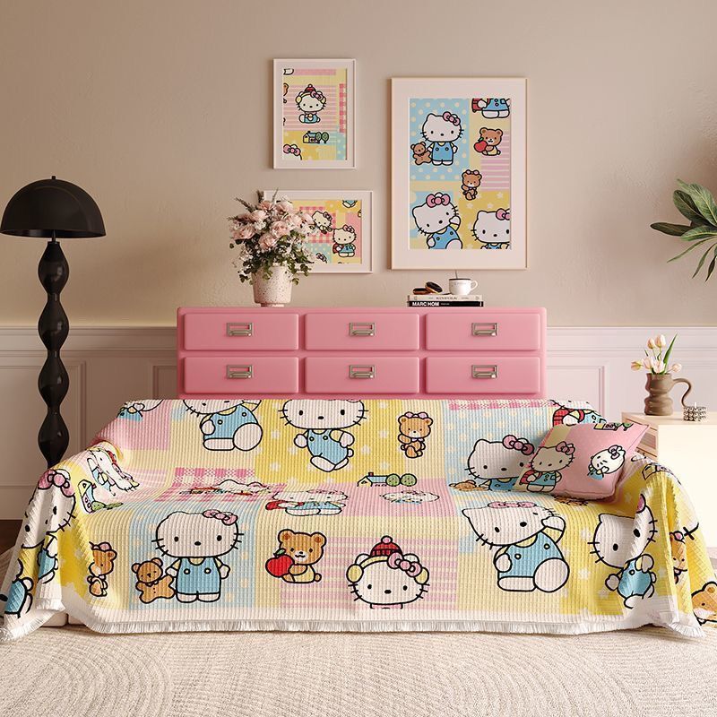 ドーパミンの新しいソファカバー布、かわいい、オールシーズンユニバーサル、フルカバー漫画ソファクッションカバー、滑り止めソファタオル|undefined