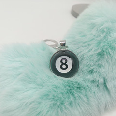 歐美跨境掛飾檯球黑8鑰匙扣包包扣時光寶石鑰匙圈亞馬遜 外貿批發