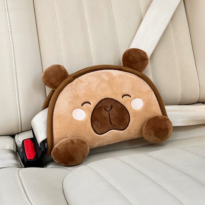 Blue Rain Car Seatbelt Shoulder Seat belt shoulder pad - plush-capibala-shoulder-pads-large