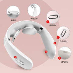 Neck Massager with Smart Pulse, Heated Neck Support, Multifunctional Neck Therapy Massager