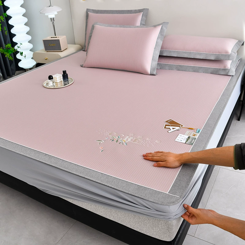 2025 новый цветочный язык с вышивкой прохладный ледяной шелковый коврик