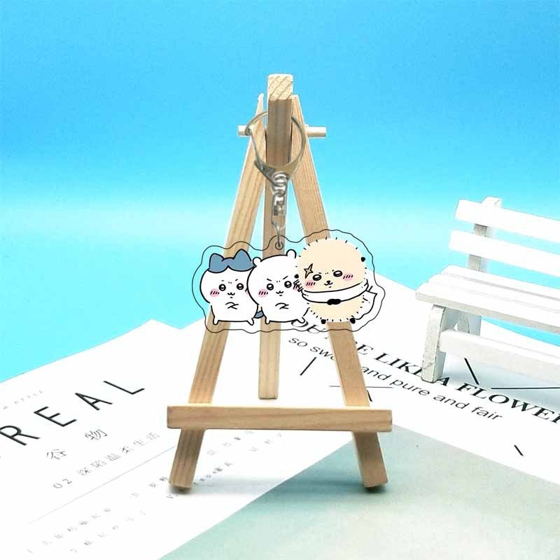 chiikawa ジイカワ ハチ小八 ins 漫画かわいいランドセル小さなペンダントアクリルキーホルダー|undefined