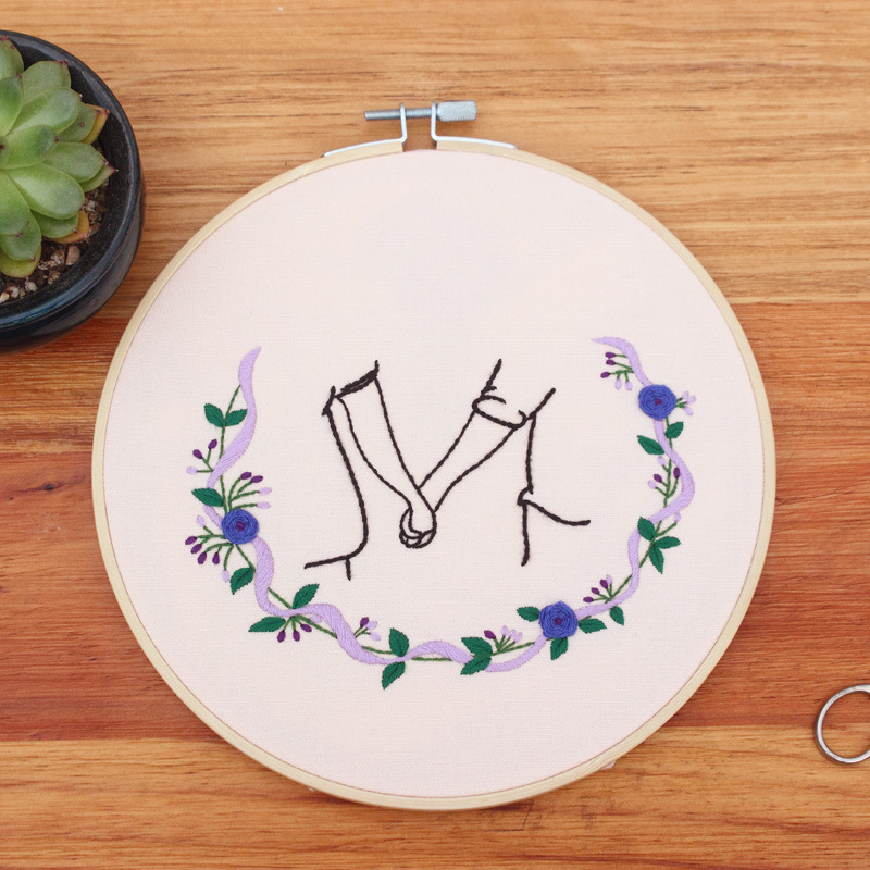 Todo el amor Mano a Mano pareja amor DIY paquete de material de bordado hecho a mano kit de costura europeo suministro directo de fábrica