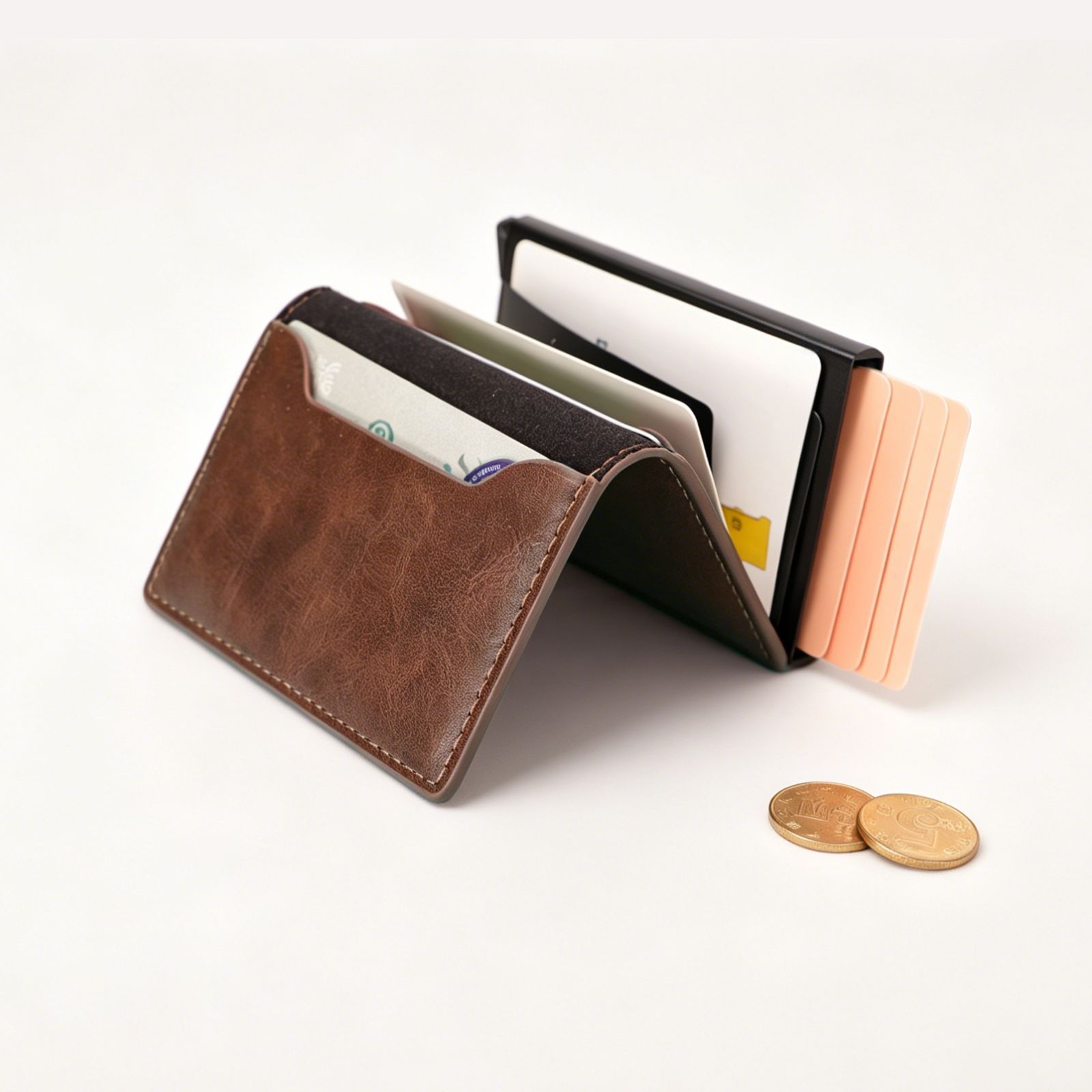 Cartera de fibra de carbono transfronteriza bolsa de tarjetas antirrobo cepillo europeo y americano cartera de hombres RFID cartera ultra delgada multi-tarjeta caja personalizada