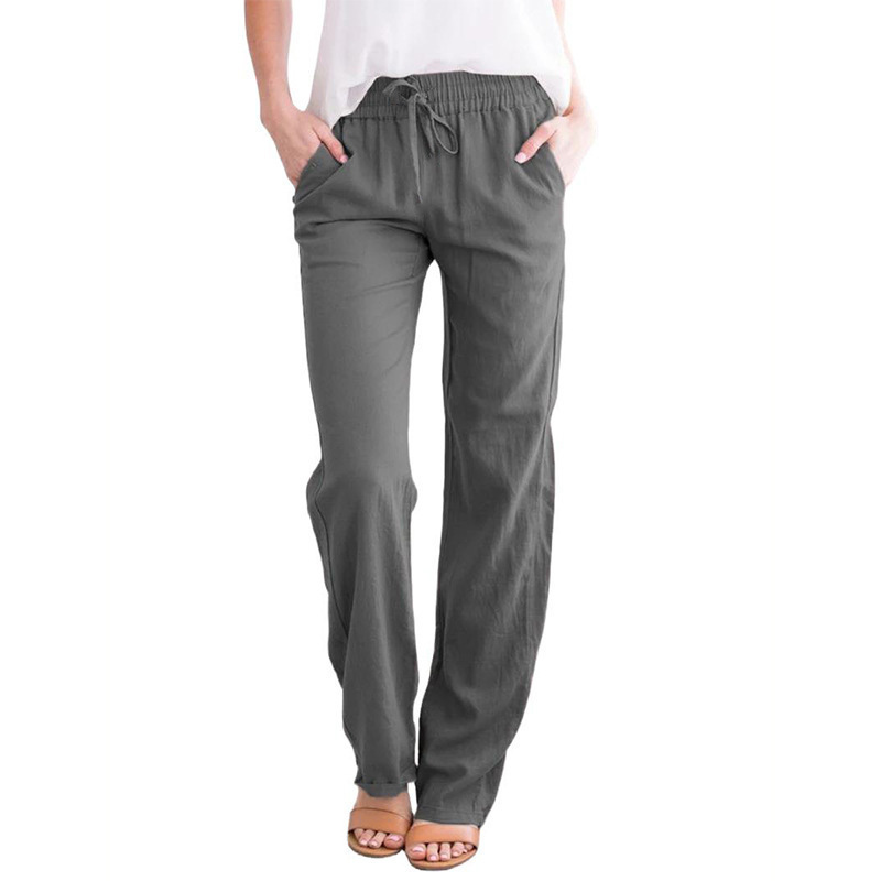 Women'S Gender Patchwork Design Fashion Style Women's Daily Fashion Solid Color Full Length Patchwork Casual Pants