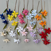 80 cm long branches 3 heads Lily simulation flower wedding banquet hall Flower art wedding hall Flower material perfume small lily