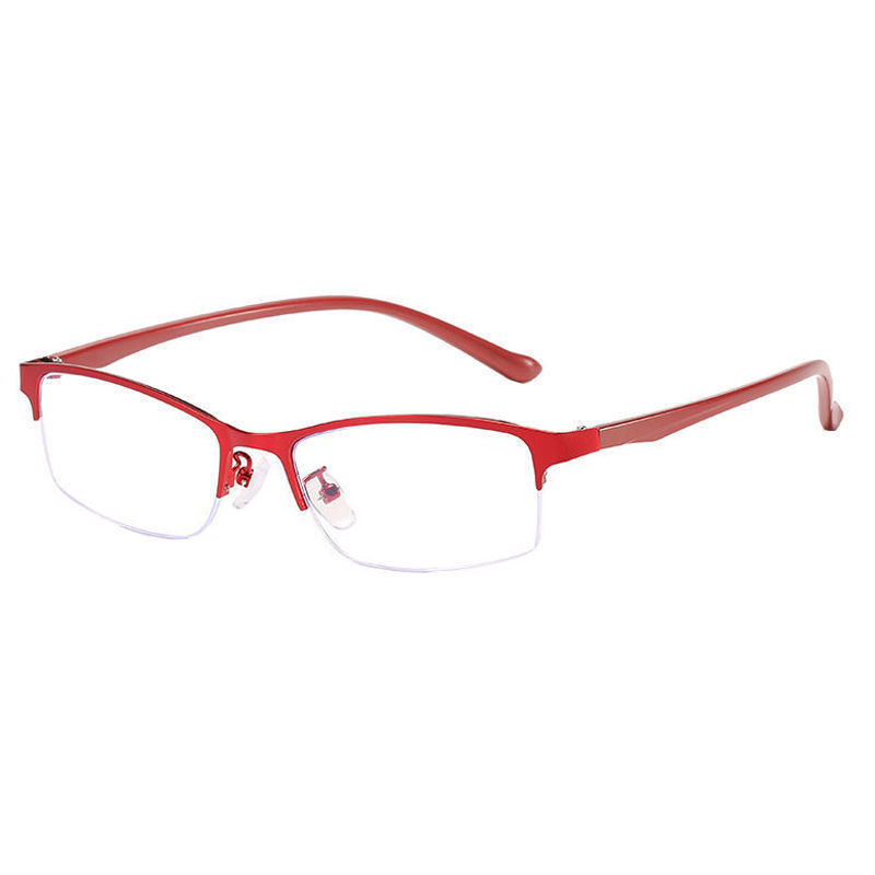 Nueva moda ligera anti-luz azul gafas de luz cuadrada de mujer de medio marco de alta definición de negocios elegantes gafas de edad avanzada de mujeres