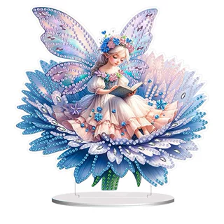 跨境新品 钻石画仙子摆件5D宝石刺绣艺术家庭办公室桌面装饰