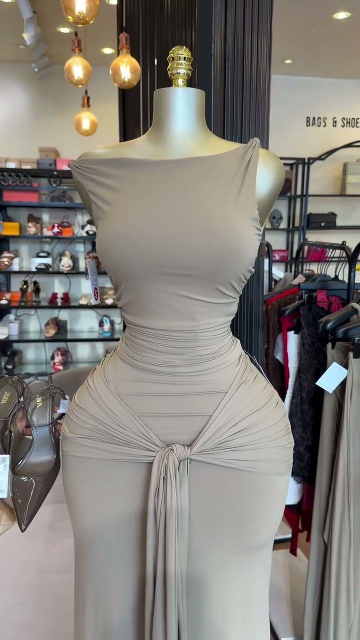 Women's Clothing Summer Style Women's Elegant Solid Color Sleeveless Top And Tie Up Slim Skirt Set Clothing_ecoleips.com