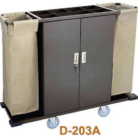 批发超宝D-203全金属喷塑房口车带盖 D-203A酒店客房服务车无盖