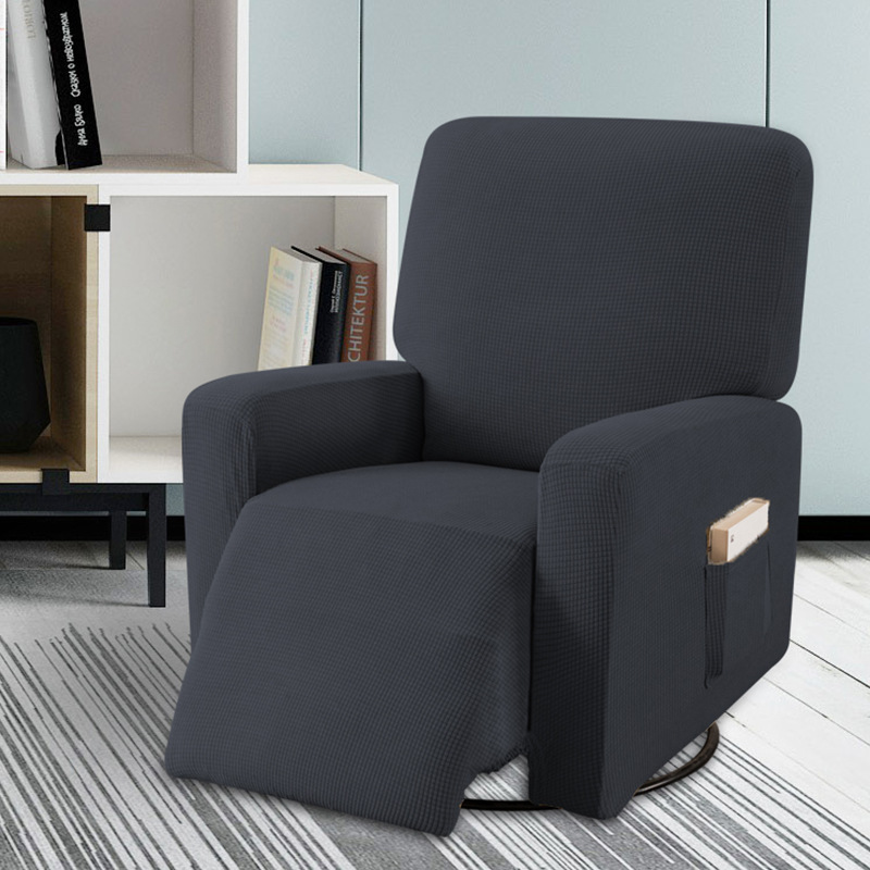 Cross-border polar fleece elastic solid color all-inclusive rocking chair cover simple sofa thickened fabric sofa cover recliner cover