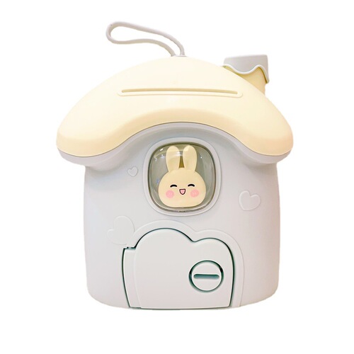 New style children's piggy bank ins, good-looking, saveable and removable large-capacity piggy bank, cute mushroom house storage box