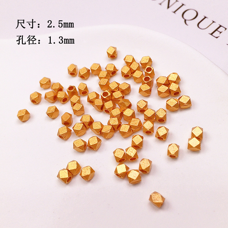 S925 Silver Gold-Plated Small Spacer Beads, Loose Beads, Accessories for Bracelets, Necklaces, String Decorations, DIY Handmade