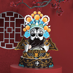 國潮拼圖京劇系列刀馬旦DIY手工紙藝立體拼圖兒童益智玩具紙拼