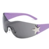Purple frame/black and gray film