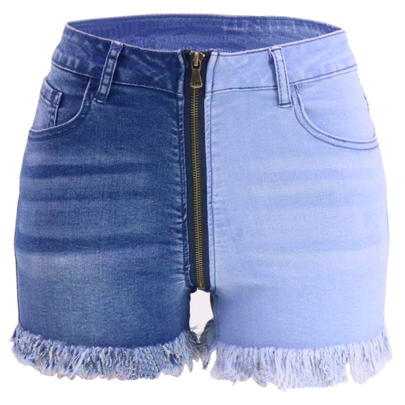 Primavera/Verano 2021 europeo y americano Amazon eBay lavado Yin y Yang cremallera larga adelgazamiento cintura alta calle pantalones vaqueros de las mujeres