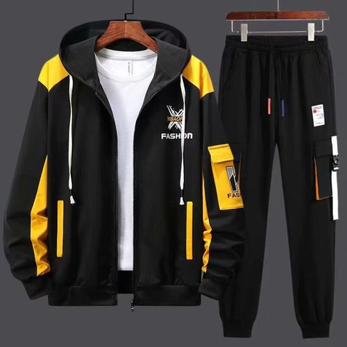 Cape Hoodie Sweatshirt for Men, Spring and Autumn Season, Loose Korean Style, Trendy Long Sleeve Outerwear, Hong Kong Style Set