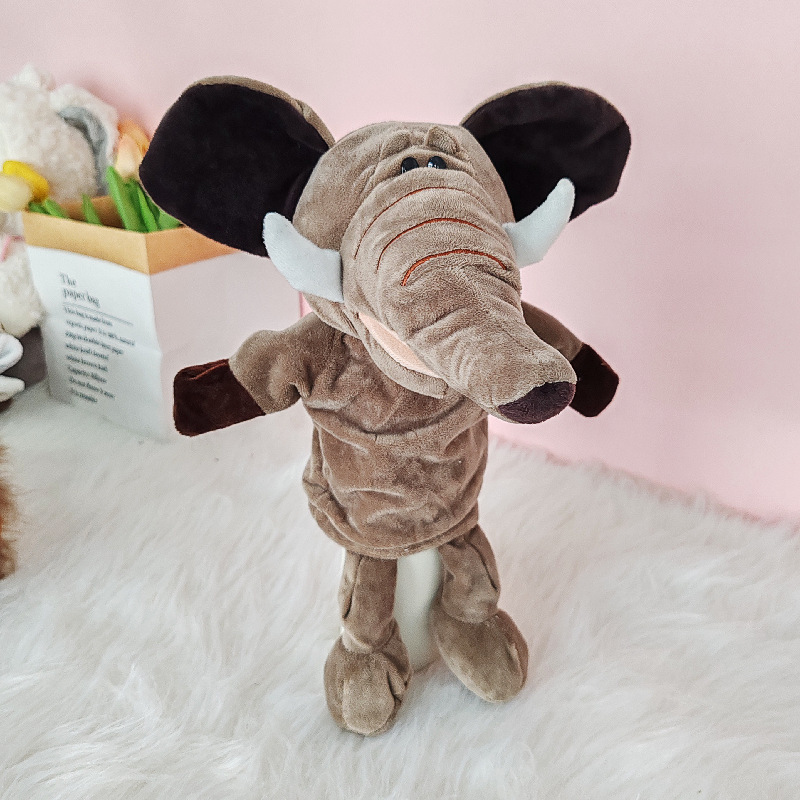 Muñeca de mano animal de boca abierta de dibujos animados muñeca interactiva entre padres e hijos