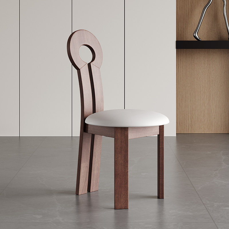 【분해 배송, 뛰어난 가성비】 키체어 월넛 프레임 + 미색 가죽 시트