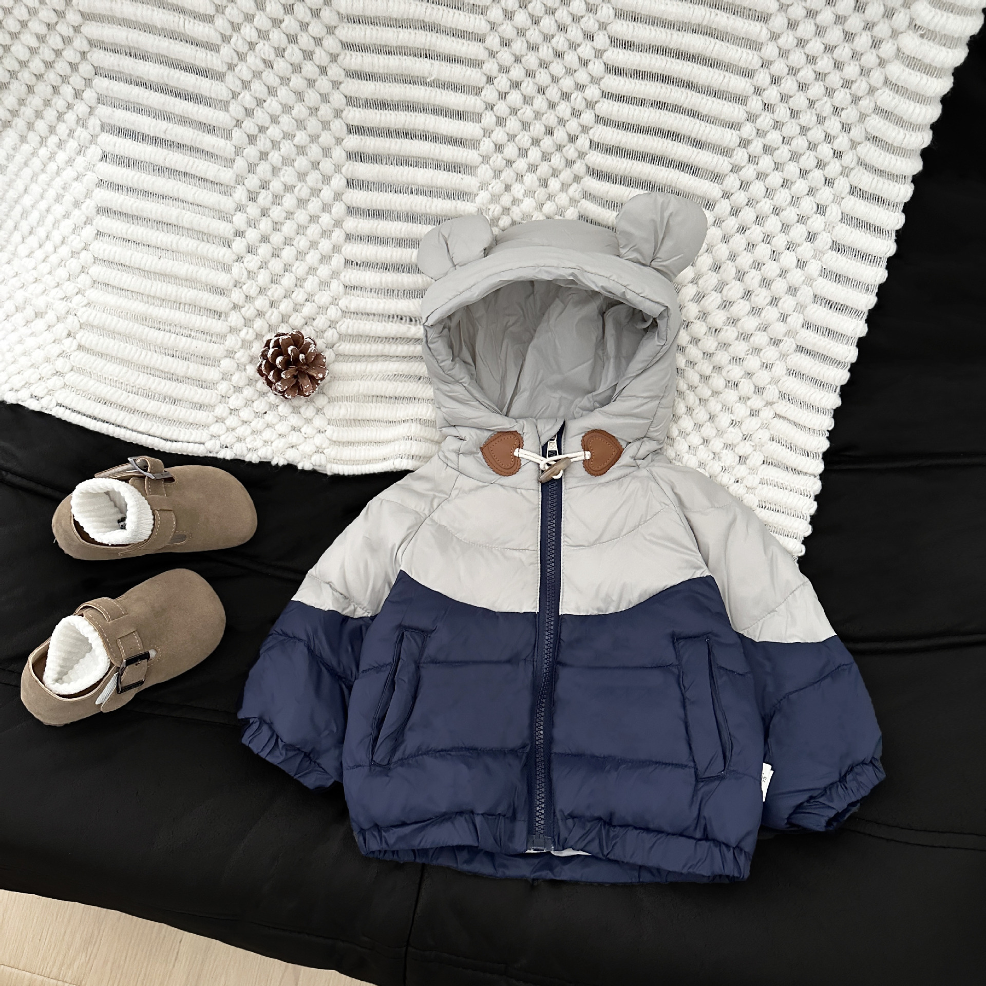 Chaqueta coreana para bebés de invierno para hombres y mujeres, ropa caliente para niños, chaqueta blanca, chaqueta delgada