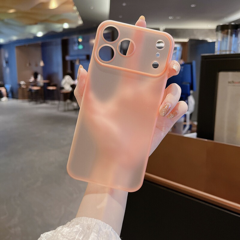Suitable for Apple 17Promax Mobile Phone Case 16 Ultra-Thin Frosted Skin Feel Iphone15 Lens Anti-Fall Protective Cover 14