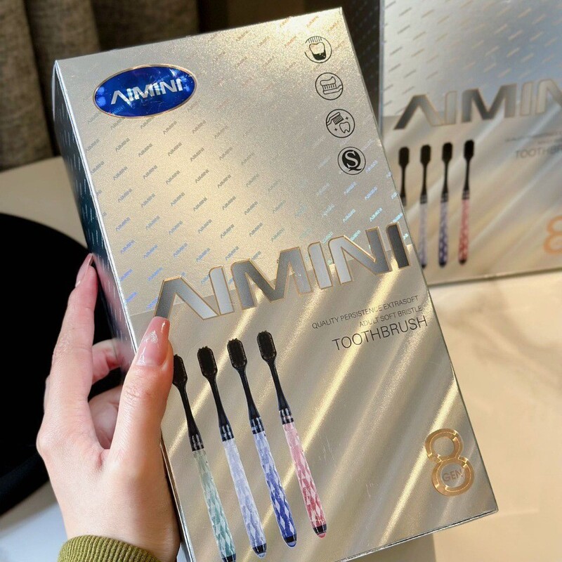 AIMINI ドバイ 8 世代クリスタルソフト毛歯ブラシフェザーソフトワイドヘッド歯ブラシフェザーソフト抗菌ブラシシルクカップル歯ブラシ|undefined