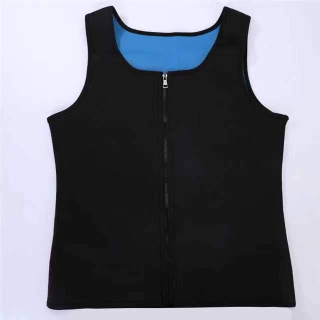 Transfronterizo europeo y americano de talla grande corsé de abdomen de cintura para hombres chaleco con cremallera sudor explosivo ropa deportiva delgada fajas al por mayor
