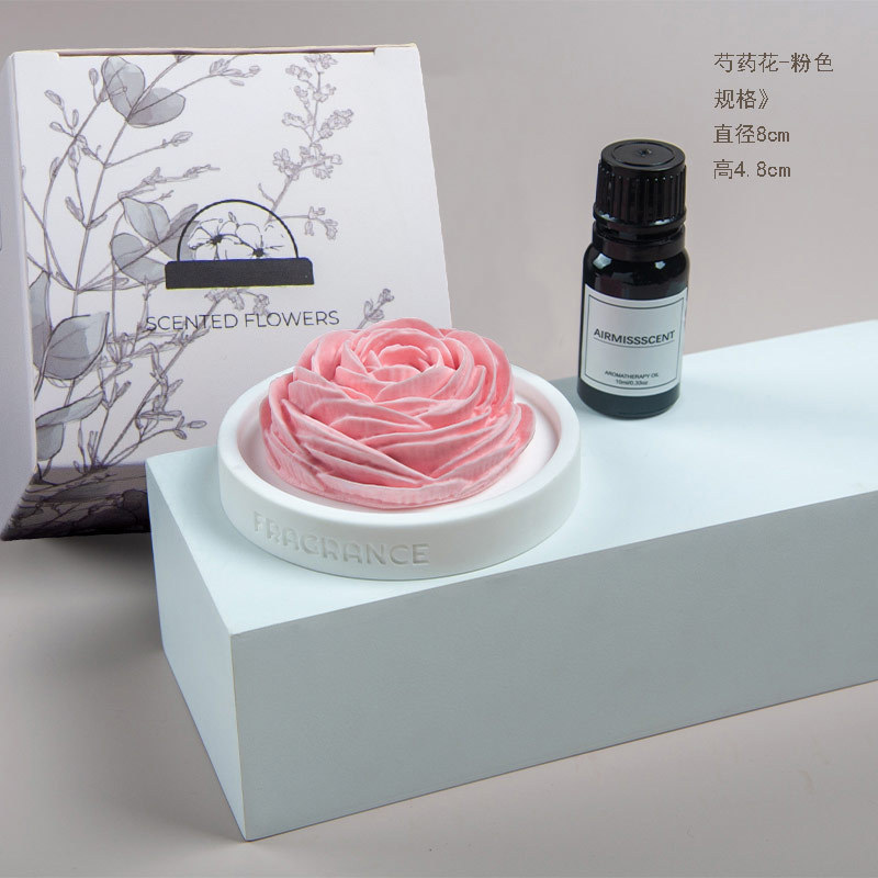卸売り刺繍花香薫石膏拡香石高級感室内持続家庭用アロマ香薫置物お土産|undefined